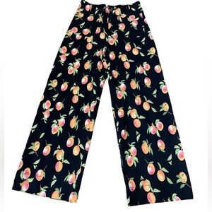 Maeve by Anthropologie the Colette wide leg peach print crop pants size 25 NWOT